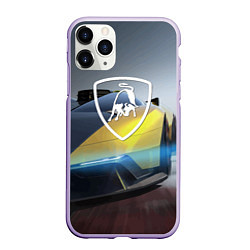 Чехол iPhone 11 Pro матовый Lamborghini - Italy, цвет: 3D-светло-сиреневый