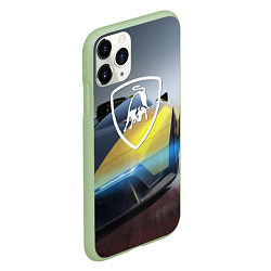 Чехол iPhone 11 Pro матовый Lamborghini - Italy, цвет: 3D-салатовый — фото 2