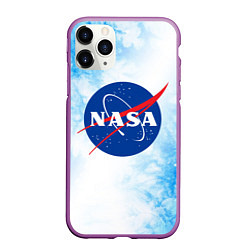 Чехол iPhone 11 Pro матовый NASA НАСА, цвет: 3D-фиолетовый