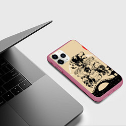 Чехол iPhone 11 Pro матовый JoJo Bizarre Adventure, цвет: 3D-малиновый — фото 2