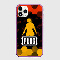 Чехол iPhone 11 Pro матовый PUBG ПАБГ, цвет: 3D-фиолетовый
