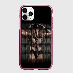 Чехол iPhone 11 Pro матовый Dungen Master color, цвет: 3D-малиновый