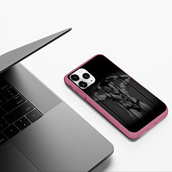 Чехол iPhone 11 Pro матовый Dungeon Master Grey, цвет: 3D-малиновый — фото 2