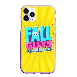 Чехол iPhone 11 Pro матовый Fall Guys, цвет: 3D-розовый