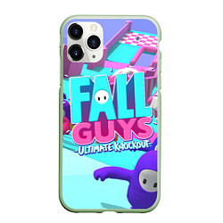Чехол iPhone 11 Pro матовый Fall Guys, цвет: 3D-салатовый