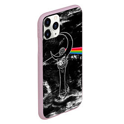 Чехол iPhone 11 Pro матовый Dark Side of the Moon Stick, цвет: 3D-розовый — фото 2