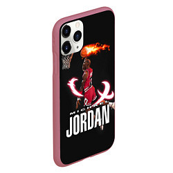 Чехол iPhone 11 Pro матовый MICHAEL JORDAN, цвет: 3D-малиновый — фото 2