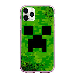 Чехол iPhone 11 Pro матовый MINECRAFT МАЙНКРАФТ, цвет: 3D-розовый