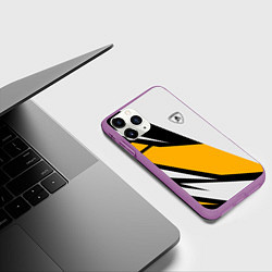 Чехол iPhone 11 Pro матовый Lamborghini, цвет: 3D-фиолетовый — фото 2