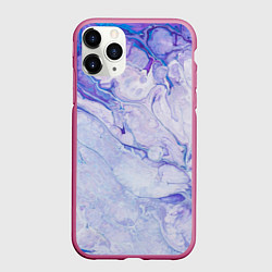 Чехол iPhone 11 Pro матовый Разводы сиреневой краской