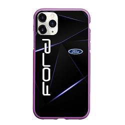 Чехол iPhone 11 Pro матовый FORD, цвет: 3D-фиолетовый