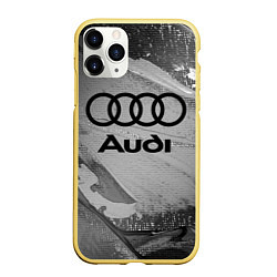 Чехол iPhone 11 Pro матовый AUDI АУДИ, цвет: 3D-желтый