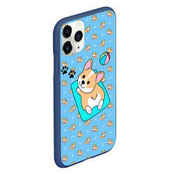 Чехол iPhone 11 Pro матовый КОРГИ, цвет: 3D-тёмно-синий — фото 2