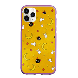 Чехол iPhone 11 Pro матовый СЕЙЛОР МУН, цвет: 3D-фиолетовый