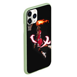 Чехол iPhone 11 Pro матовый MICHAEL JORDAN, цвет: 3D-салатовый — фото 2