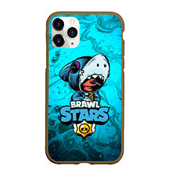 Чехол iPhone 11 Pro матовый BRAWL STARS LEON SHARK