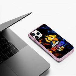 Чехол iPhone 11 Pro матовый BRAWL STARS PHOENIX CROW, цвет: 3D-розовый — фото 2