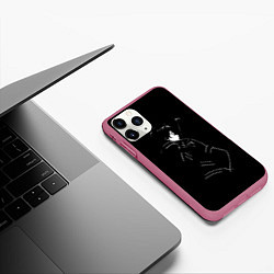 Чехол iPhone 11 Pro матовый Кирито, цвет: 3D-малиновый — фото 2