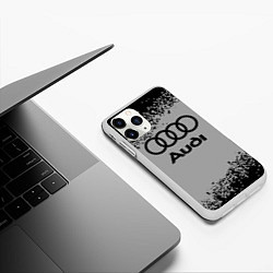 Чехол iPhone 11 Pro матовый AUDI АУДИ, цвет: 3D-белый — фото 2