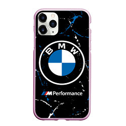 Чехол iPhone 11 Pro матовый BMW БМВ, цвет: 3D-розовый