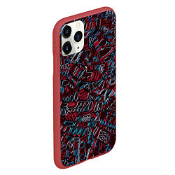 Чехол iPhone 11 Pro матовый Абстракция Неони, цвет: 3D-красный — фото 2
