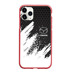 Чехол iPhone 11 Pro матовый MAZDA, цвет: 3D-красный