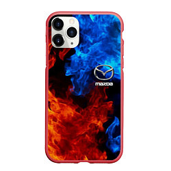 Чехол iPhone 11 Pro матовый MAZDA, цвет: 3D-красный