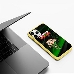 Чехол iPhone 11 Pro матовый Гон Фрикс Hunter x Hunter, цвет: 3D-желтый — фото 2