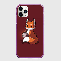 Чехол iPhone 11 Pro матовый Кофе любят не только люди, цвет: 3D-фиолетовый