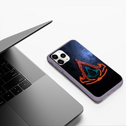 Чехол iPhone 11 Pro матовый Assassins Creed Valhalla, цвет: 3D-серый — фото 2