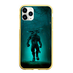 Чехол iPhone 11 Pro матовый Бык Миноса, цвет: 3D-желтый