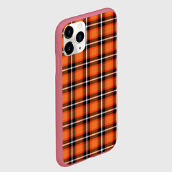 Чехол iPhone 11 Pro матовый Шотландская клетка, цвет: 3D-малиновый — фото 2