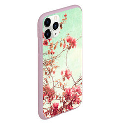 Чехол iPhone 11 Pro матовый Цветы, цвет: 3D-розовый — фото 2