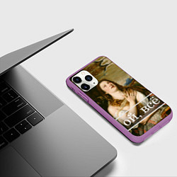 Чехол iPhone 11 Pro матовый Кающаяся Мария ой, все, цвет: 3D-фиолетовый — фото 2
