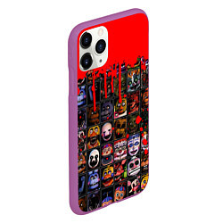 Чехол iPhone 11 Pro матовый Five Nights At Freddys, цвет: 3D-фиолетовый — фото 2