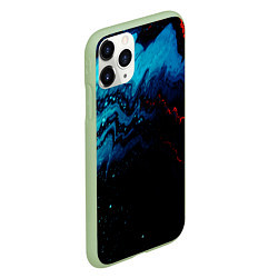 Чехол iPhone 11 Pro матовый ПЛАЗМА, цвет: 3D-салатовый — фото 2
