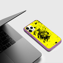 Чехол iPhone 11 Pro матовый JoJo Bizarre Adventure, цвет: 3D-фиолетовый — фото 2