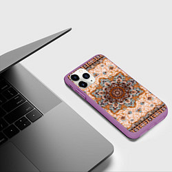 Чехол iPhone 11 Pro матовый Старый ковер, цвет: 3D-фиолетовый — фото 2