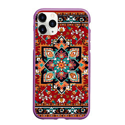 Чехол iPhone 11 Pro матовый Классический ковер, цвет: 3D-фиолетовый