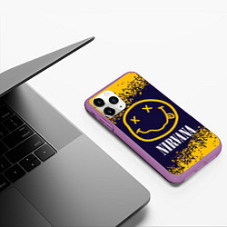 Чехол iPhone 11 Pro матовый NIRVANA НИРВАНА, цвет: 3D-фиолетовый — фото 2