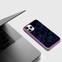 Чехол iPhone 11 Pro матовый WARFRAME ВАРФРЕЙМ, цвет: 3D-фиолетовый — фото 2