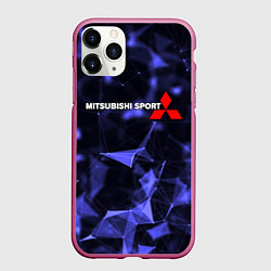 Чехол iPhone 11 Pro матовый MITSUBISHI, цвет: 3D-малиновый