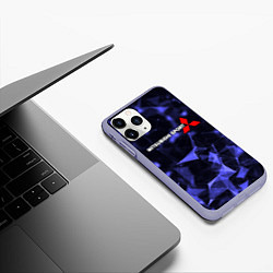 Чехол iPhone 11 Pro матовый MITSUBISHI, цвет: 3D-светло-сиреневый — фото 2