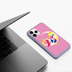 Чехол iPhone 11 Pro матовый Сейлор мун, цвет: 3D-светло-сиреневый — фото 2