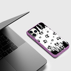 Чехол iPhone 11 Pro матовый MARSHMELLO МАРШМЕЛЛОУ, цвет: 3D-фиолетовый — фото 2
