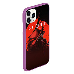 Чехол iPhone 11 Pro матовый Ghost of Tsushima, цвет: 3D-фиолетовый — фото 2