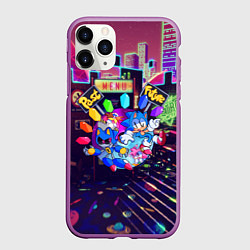 Чехол iPhone 11 Pro матовый SONIC RETRO, цвет: 3D-фиолетовый