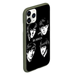 Чехол iPhone 11 Pro матовый THE BEATLES, цвет: 3D-темно-зеленый — фото 2