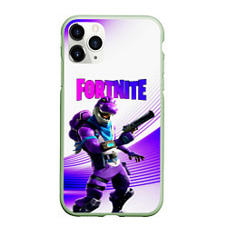 Чехол iPhone 11 Pro матовый FORTNITE, цвет: 3D-салатовый