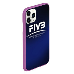 Чехол iPhone 11 Pro матовый FIVB Volleyball, цвет: 3D-фиолетовый — фото 2